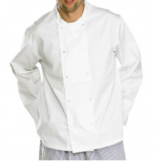Chef Jacket Stud L/Sleeve - White