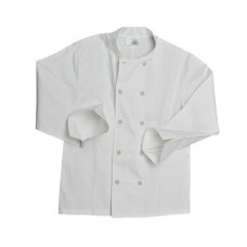 Chef Jacket Rubber Button L/Sleeve - white