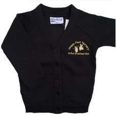 Happy Feet Nursery Cardigan Sweatshirt - BLACK
