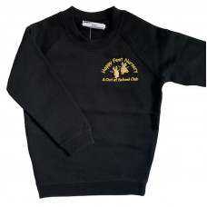 Happy Feet Nursery Crew Neck Sweatshirt - BLACK