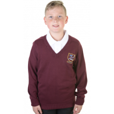 Carstairs Junction Primary Cotton V-neck Jumper