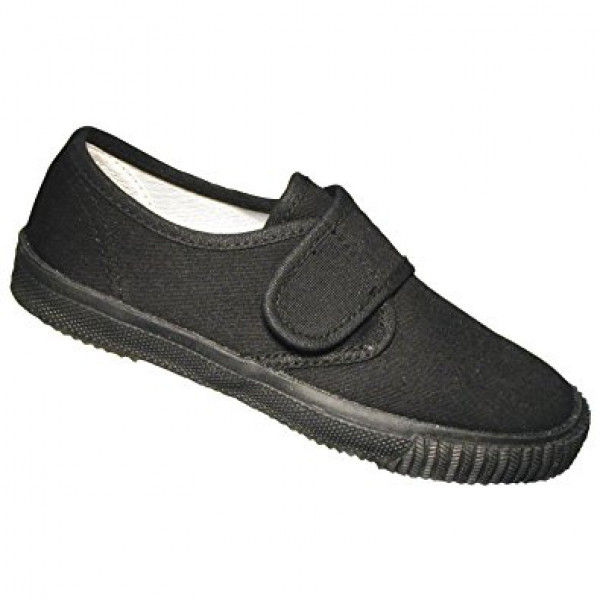 Gym Shoes Black Velcro