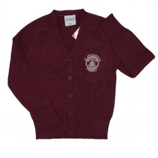 St Athanasius Primary Girls Cotton Cardigan - Burgundy